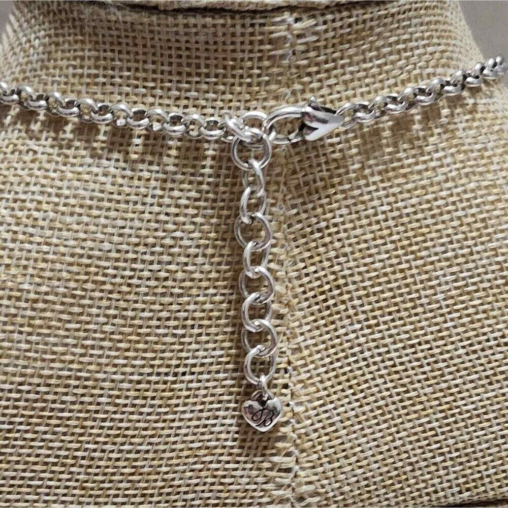 Brighton Silver Interlocking Hearts Necklace Scro… - image 7